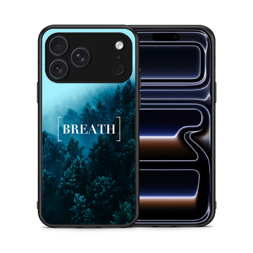 Θήκη iPhone 17 Pro Breath Quote από τη Smartfits με σχέδιο στο πίσω μέρος και μαύρο περίβλημα | iPhone 17 Pro Breath Quote case with colorful back and black bezels