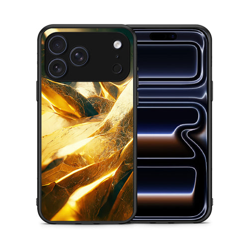 Θήκη iPhone 17 Pro Real Gold από τη Smartfits με σχέδιο στο πίσω μέρος και μαύρο περίβλημα | iPhone 17 Pro Real Gold case with colorful back and black bezels