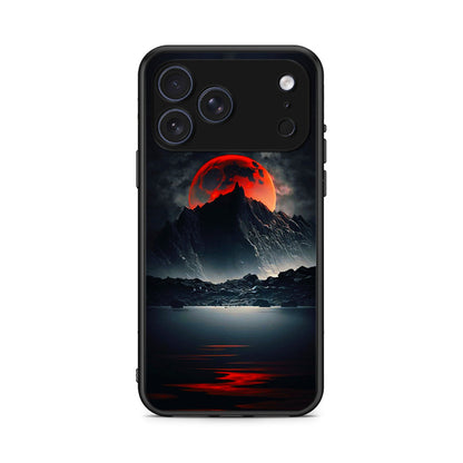 iPhone 17 Pro Red Full Moon θήκη από τη Smartfits με σχέδιο στο πίσω μέρος και μαύρο περίβλημα | Smartphone case with colorful back and black bezels by Smartfits