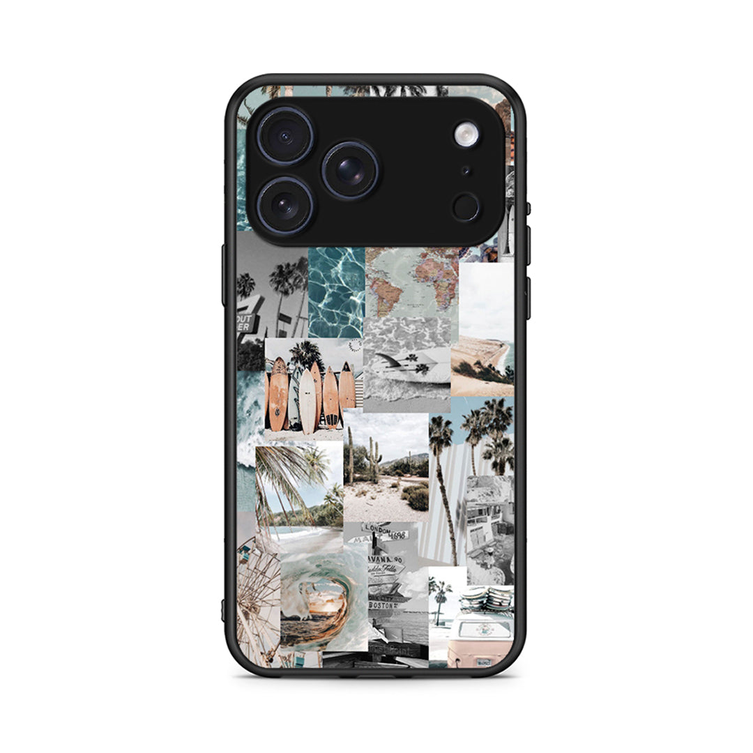iPhone 17 Pro Retro Beach Life Θήκη από τη Smartfits με σχέδιο στο πίσω μέρος και μαύρο περίβλημα | Smartphone case with colorful back and black bezels by Smartfits