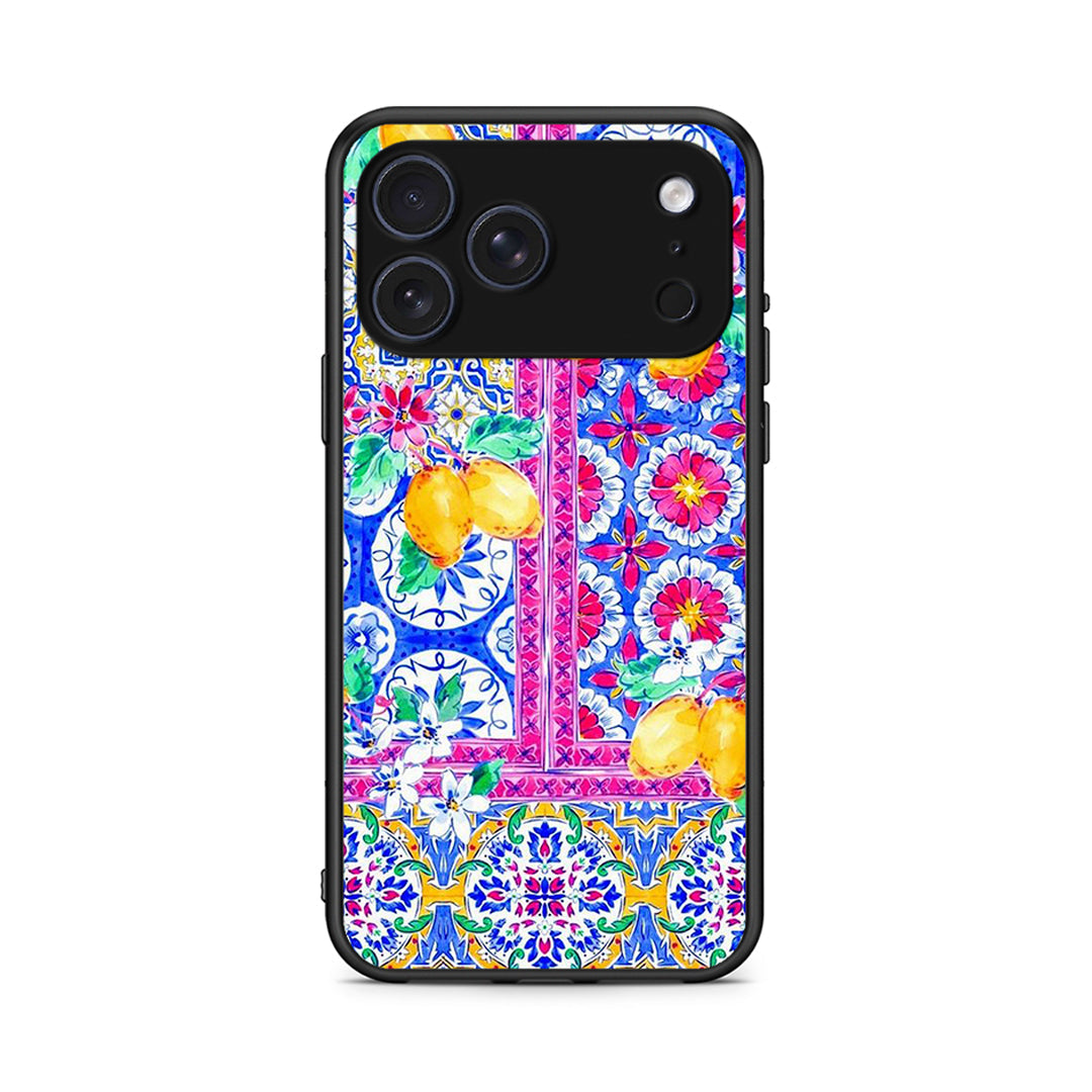 iPhone 17 Pro Retro Spring θήκη από τη Smartfits με σχέδιο στο πίσω μέρος και μαύρο περίβλημα | Smartphone case with colorful back and black bezels by Smartfits