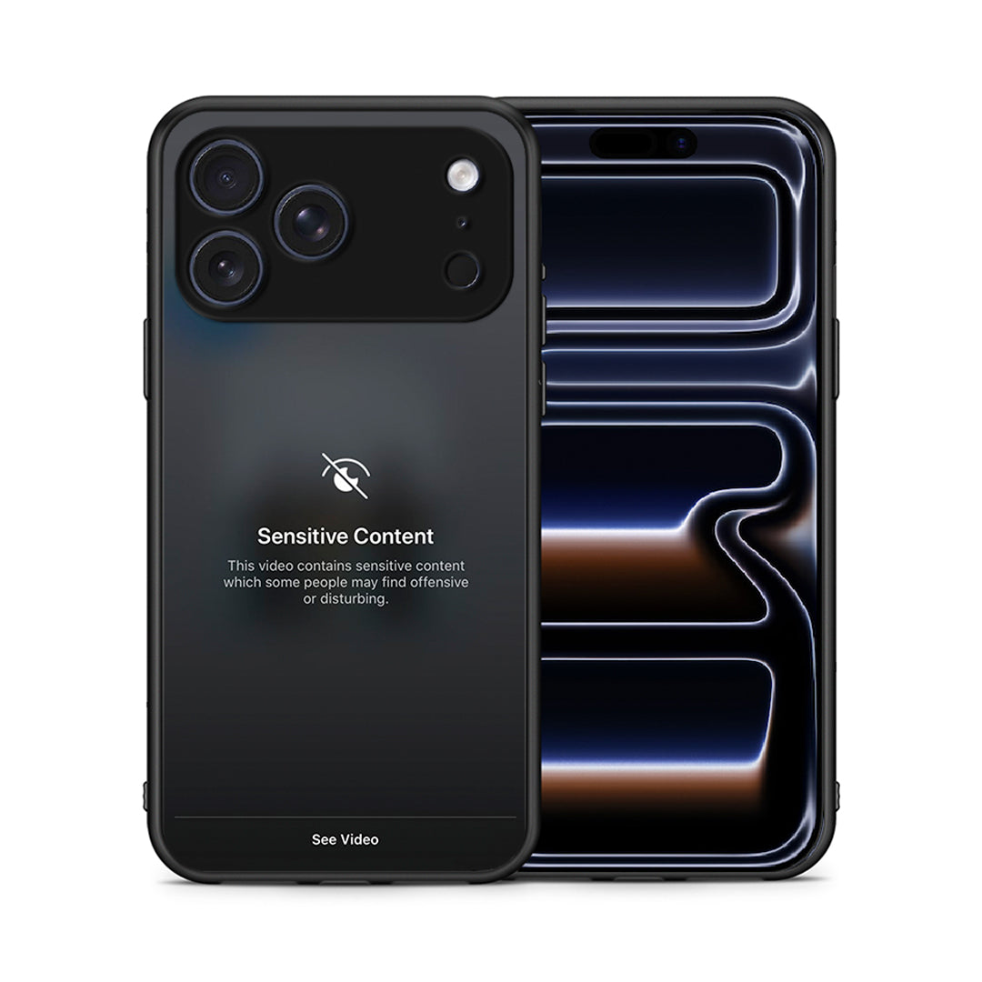 Θήκη iPhone 17 Pro Sensitive Content από τη Smartfits με σχέδιο στο πίσω μέρος και μαύρο περίβλημα | iPhone 17 Pro Sensitive Content case with colorful back and black bezels