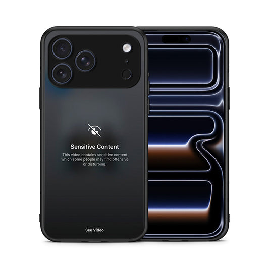 Θήκη iPhone 17 Pro Sensitive Content από τη Smartfits με σχέδιο στο πίσω μέρος και μαύρο περίβλημα | iPhone 17 Pro Sensitive Content case with colorful back and black bezels