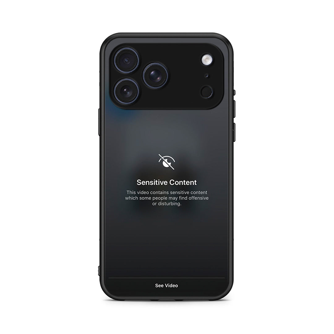 iPhone 17 Pro Sensitive Content θήκη από τη Smartfits με σχέδιο στο πίσω μέρος και μαύρο περίβλημα | Smartphone case with colorful back and black bezels by Smartfits
