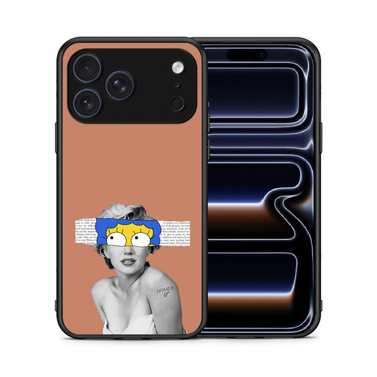 Θήκη iPhone 17 Pro Sim Merilyn από τη Smartfits με σχέδιο στο πίσω μέρος και μαύρο περίβλημα | iPhone 17 Pro Sim Merilyn case with colorful back and black bezels
