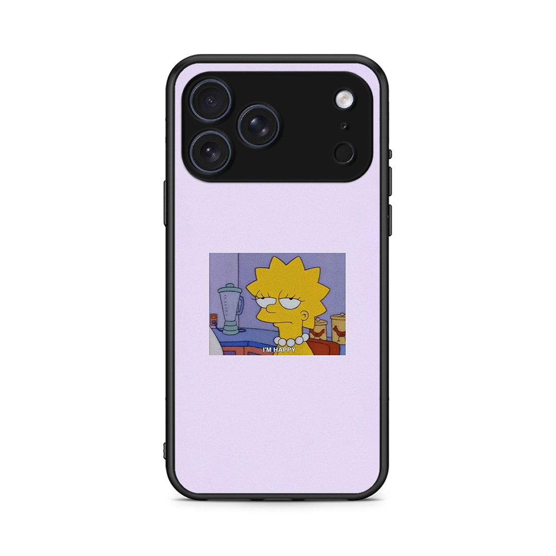 iPhone 17 Pro So Happy θήκη από τη Smartfits με σχέδιο στο πίσω μέρος και μαύρο περίβλημα | Smartphone case with colorful back and black bezels by Smartfits