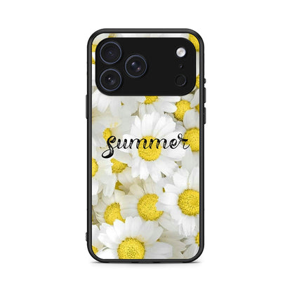 iPhone 17 Pro Summer Daisies Θήκη από τη Smartfits με σχέδιο στο πίσω μέρος και μαύρο περίβλημα | Smartphone case with colorful back and black bezels by Smartfits