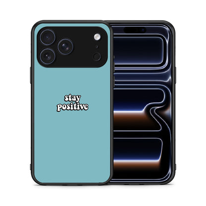 Θήκη iPhone 17 Pro Positive Text από τη Smartfits με σχέδιο στο πίσω μέρος και μαύρο περίβλημα | iPhone 17 Pro Positive Text case with colorful back and black bezels