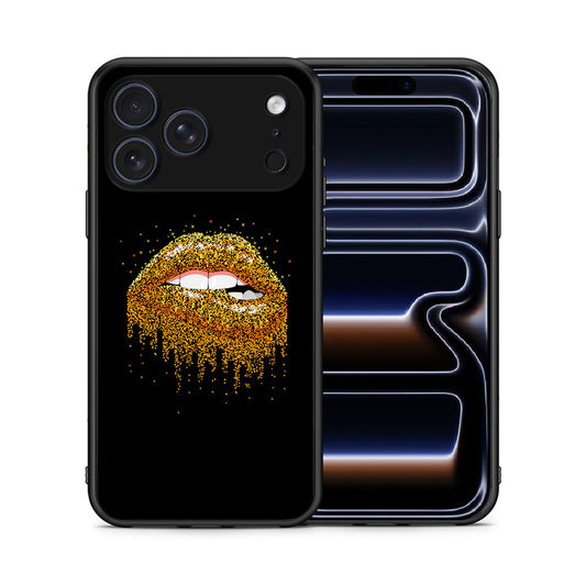 Θήκη iPhone 17 Pro Golden Valentine από τη Smartfits με σχέδιο στο πίσω μέρος και μαύρο περίβλημα | iPhone 17 Pro Golden Valentine case with colorful back and black bezels