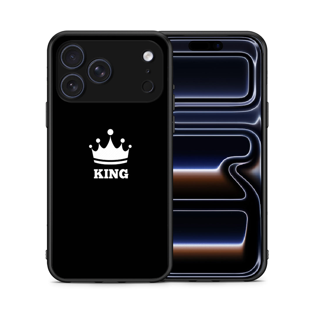 Θήκη iPhone 17 Pro King Valentine από τη Smartfits με σχέδιο στο πίσω μέρος και μαύρο περίβλημα | iPhone 17 Pro King Valentine case with colorful back and black bezels