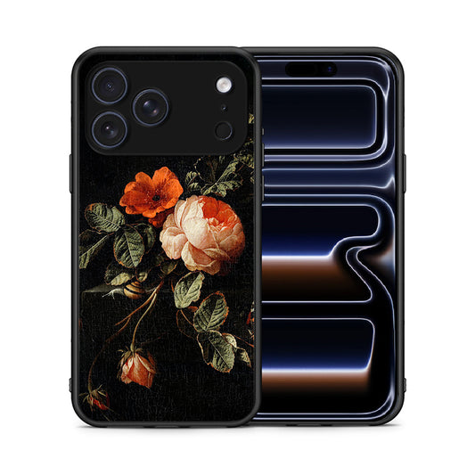 Θήκη iPhone 17 Pro Vintage Roses από τη Smartfits με σχέδιο στο πίσω μέρος και μαύρο περίβλημα | iPhone 17 Pro Vintage Roses case with colorful back and black bezels