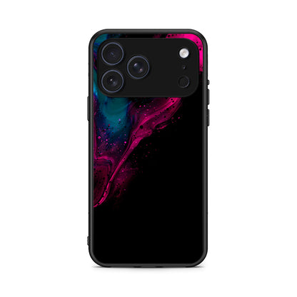 4 - iPhone 17 Pro Pink Black Watercolor case, cover, bumper