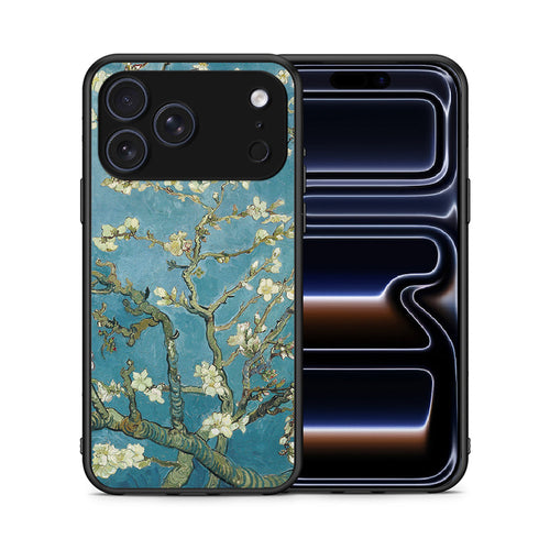 Θήκη iPhone 17 Pro White Blossoms από τη Smartfits με σχέδιο στο πίσω μέρος και μαύρο περίβλημα | iPhone 17 Pro White Blossoms case with colorful back and black bezels