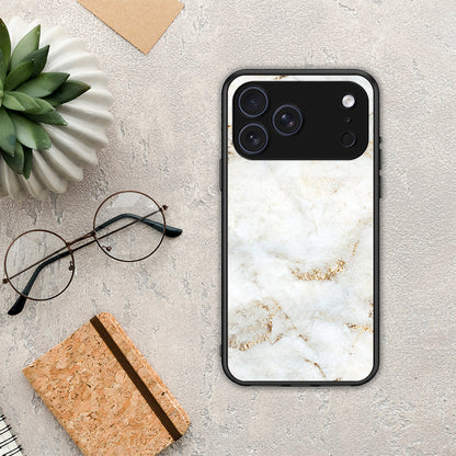 White Gold Marble - iPhone 17 Pro θήκη