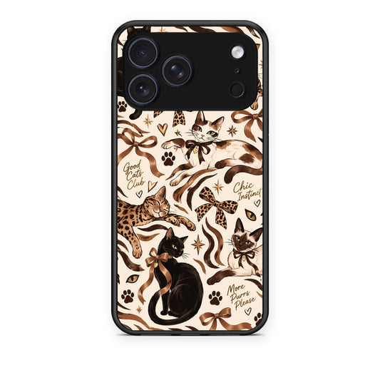 Θήκη iPhone 17 Pro Wild Cats and Animal Print Collage από τη Smartfits με σχέδιο στο πίσω μέρος και μαύρο περίβλημα | iPhone 17 Pro Wild Cats and Animal Print Collage case with colorful back and black bezels