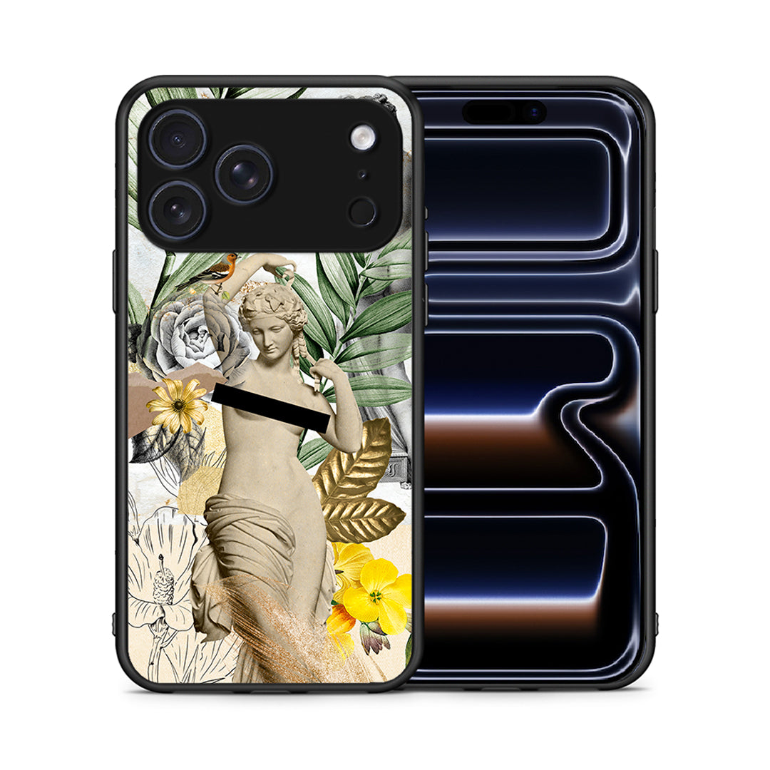 Θήκη iPhone 17 Pro Woman Statue από τη Smartfits με σχέδιο στο πίσω μέρος και μαύρο περίβλημα | iPhone 17 Pro Woman Statue case with colorful back and black bezels