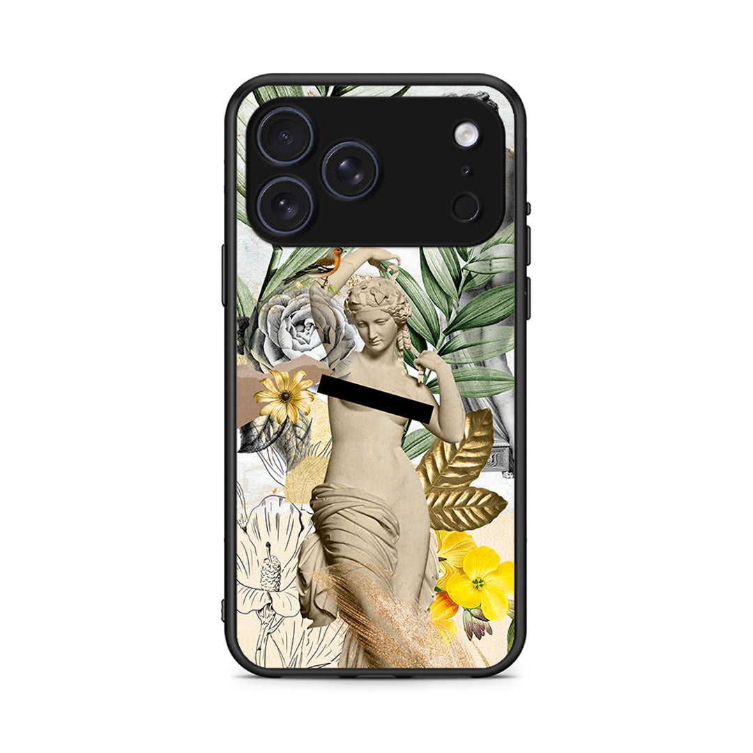iPhone 17 Pro Woman Statue θήκη από τη Smartfits με σχέδιο στο πίσω μέρος και μαύρο περίβλημα | Smartphone case with colorful back and black bezels by Smartfits