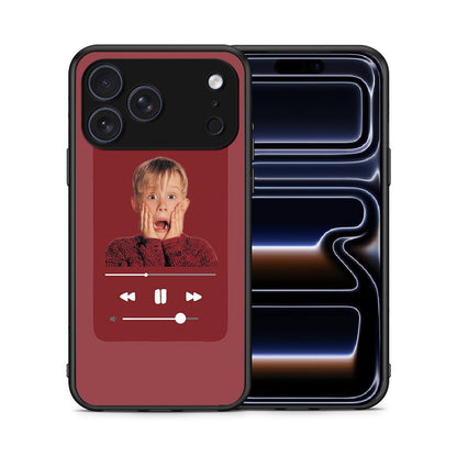 Θήκη iPhone 17 Pro Xmas Alone Music από τη Smartfits με σχέδιο στο πίσω μέρος και μαύρο περίβλημα | iPhone 17 Pro Xmas Alone Music case with colorful back and black bezels