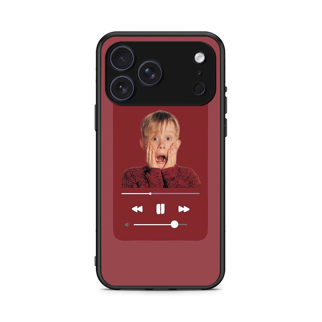 iPhone 17 Pro Xmas Alone Music θήκη από τη Smartfits με σχέδιο στο πίσω μέρος και μαύρο περίβλημα | Smartphone case with colorful back and black bezels by Smartfits
