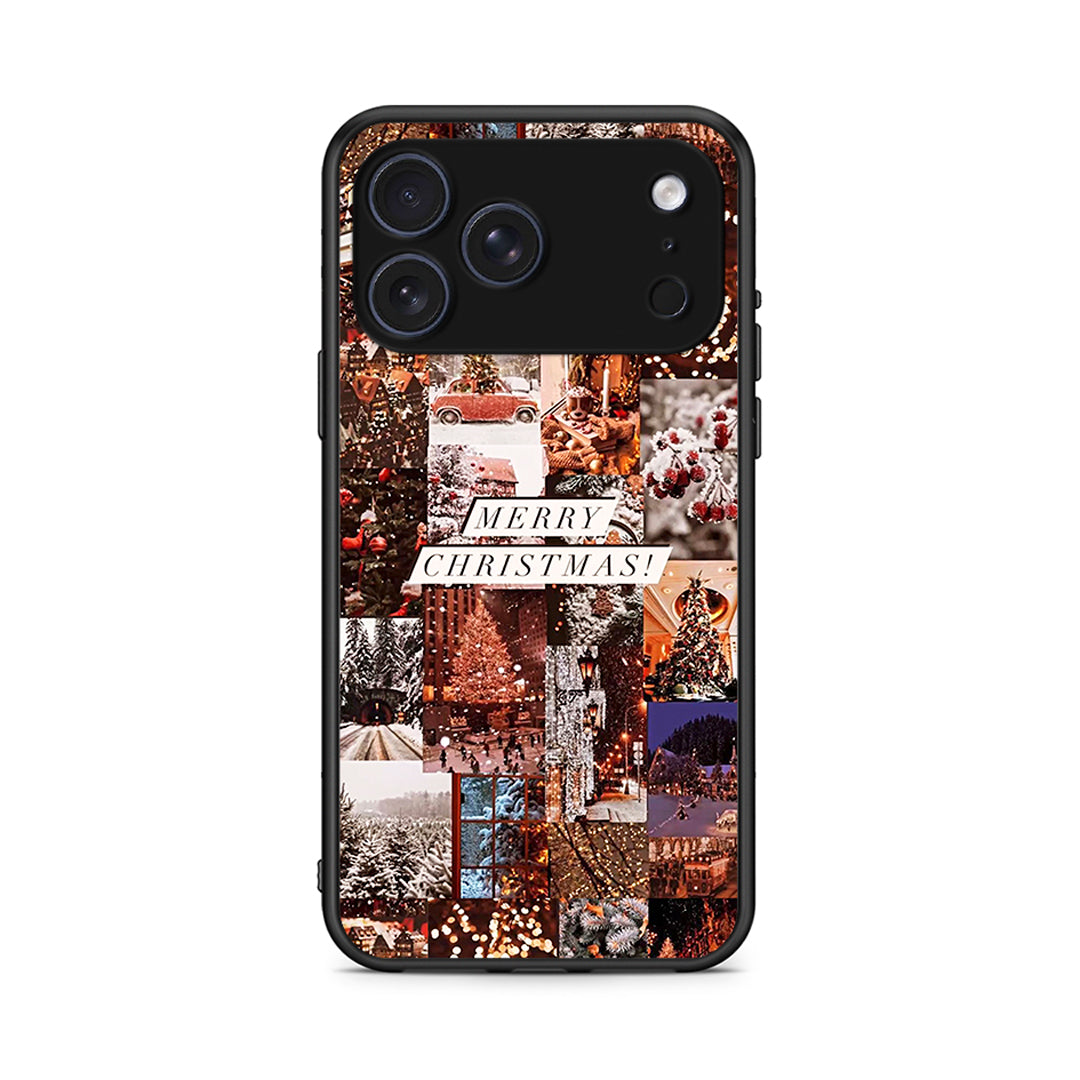 iPhone 17 Pro Xmas Collage θήκη από τη Smartfits με σχέδιο στο πίσω μέρος και μαύρο περίβλημα | Smartphone case with colorful back and black bezels by Smartfits