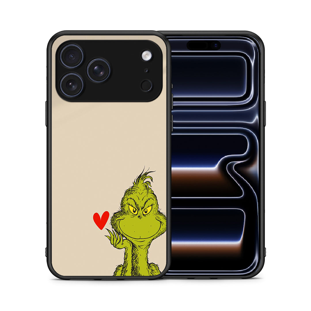 Θήκη iPhone 17 Pro Xmas Grinch από τη Smartfits με σχέδιο στο πίσω μέρος και μαύρο περίβλημα | iPhone 17 Pro Xmas Grinch case with colorful back and black bezels