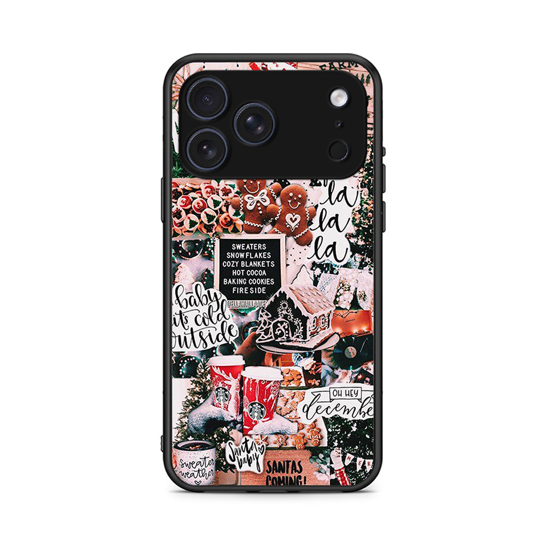 iPhone 17 Pro Xmas Habbits θήκη από τη Smartfits με σχέδιο στο πίσω μέρος και μαύρο περίβλημα | Smartphone case with colorful back and black bezels by Smartfits