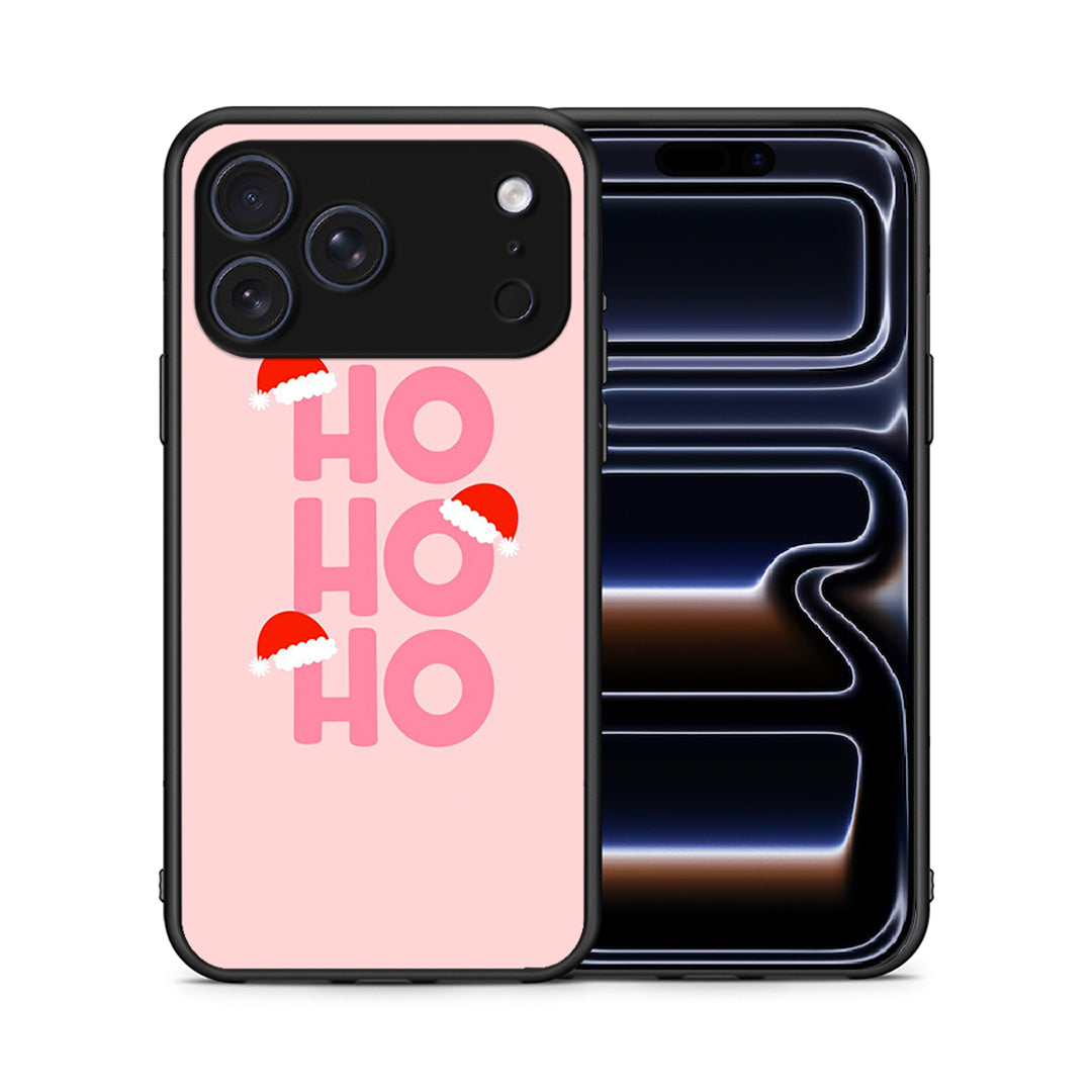Θήκη iPhone 17 Pro Xmas Ho Ho Ho από τη Smartfits με σχέδιο στο πίσω μέρος και μαύρο περίβλημα | iPhone 17 Pro Xmas Ho Ho Ho case with colorful back and black bezels