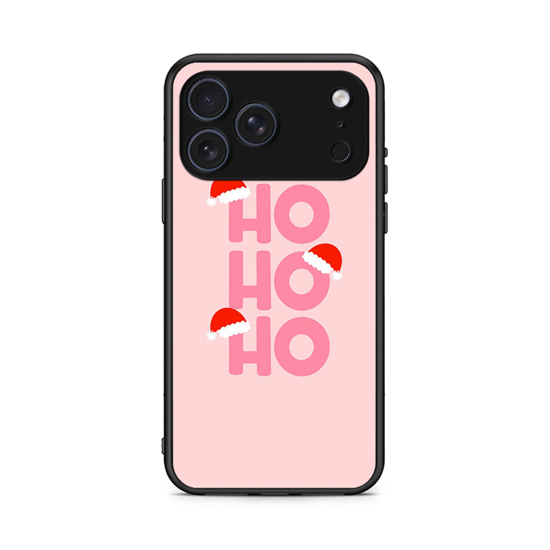 iPhone 17 Pro Xmas Ho Ho Ho θήκη από τη Smartfits με σχέδιο στο πίσω μέρος και μαύρο περίβλημα | Smartphone case with colorful back and black bezels by Smartfits