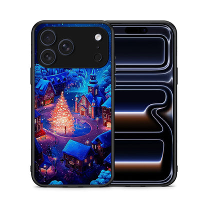 Θήκη iPhone 17 Pro Xmas Village από τη Smartfits με σχέδιο στο πίσω μέρος και μαύρο περίβλημα | iPhone 17 Pro Xmas Village case with colorful back and black bezels