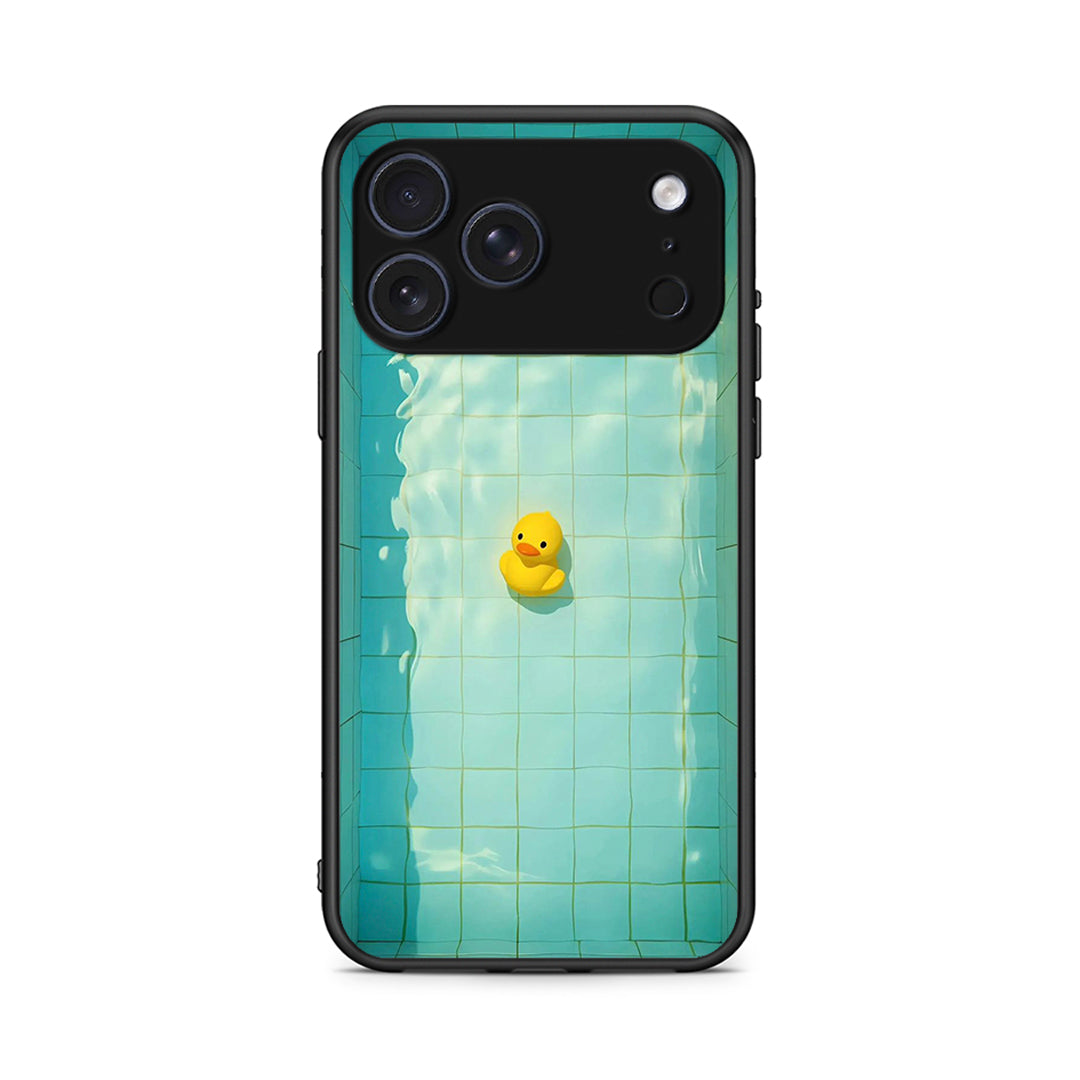 iPhone 17 Pro Yellow Duck θήκη από τη Smartfits με σχέδιο στο πίσω μέρος και μαύρο περίβλημα | Smartphone case with colorful back and black bezels by Smartfits