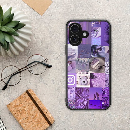 Purple Aesthetic Collage - iPhone 17 θήκη