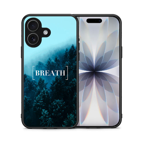 Θήκη iPhone 17 Breath Quote από τη Smartfits με σχέδιο στο πίσω μέρος και μαύρο περίβλημα | iPhone 17 Breath Quote case with colorful back and black bezels