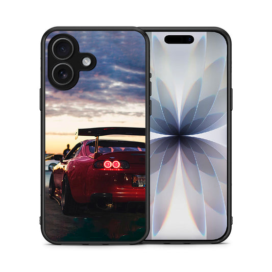 Θήκη iPhone 17 Racing Supra από τη Smartfits με σχέδιο στο πίσω μέρος και μαύρο περίβλημα | iPhone 17 Racing Supra case with colorful back and black bezels