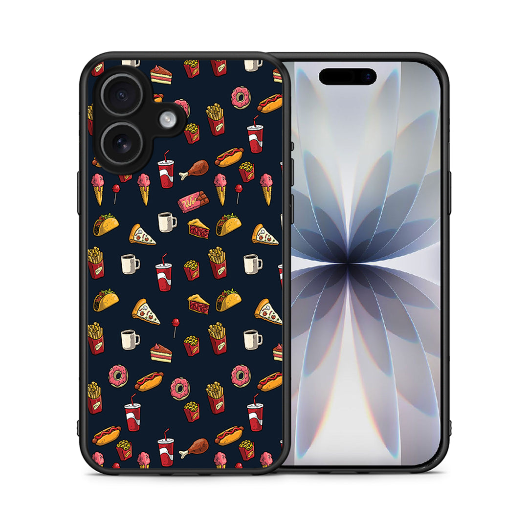 Θήκη iPhone 17 Hungry Random από τη Smartfits με σχέδιο στο πίσω μέρος και μαύρο περίβλημα | iPhone 17 Hungry Random case with colorful back and black bezels