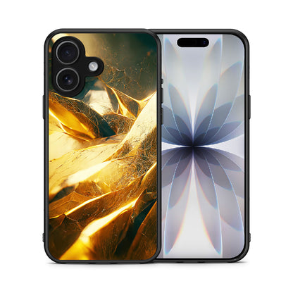 Θήκη iPhone 17 Real Gold από τη Smartfits με σχέδιο στο πίσω μέρος και μαύρο περίβλημα | iPhone 17 Real Gold case with colorful back and black bezels