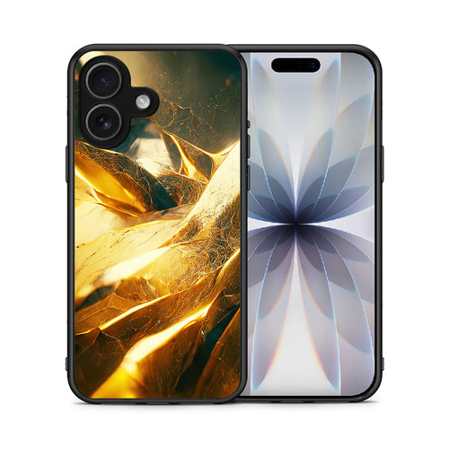 Θήκη iPhone 17 Real Gold από τη Smartfits με σχέδιο στο πίσω μέρος και μαύρο περίβλημα | iPhone 17 Real Gold case with colorful back and black bezels