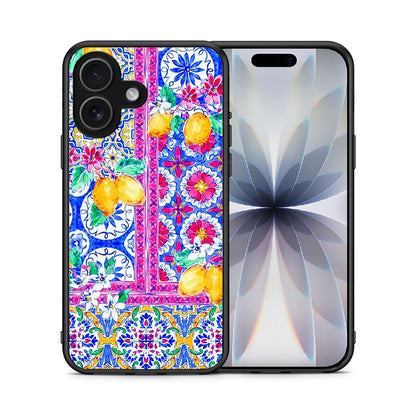 Θήκη iPhone 17 Retro Spring από τη Smartfits με σχέδιο στο πίσω μέρος και μαύρο περίβλημα | iPhone 17 Retro Spring case with colorful back and black bezels