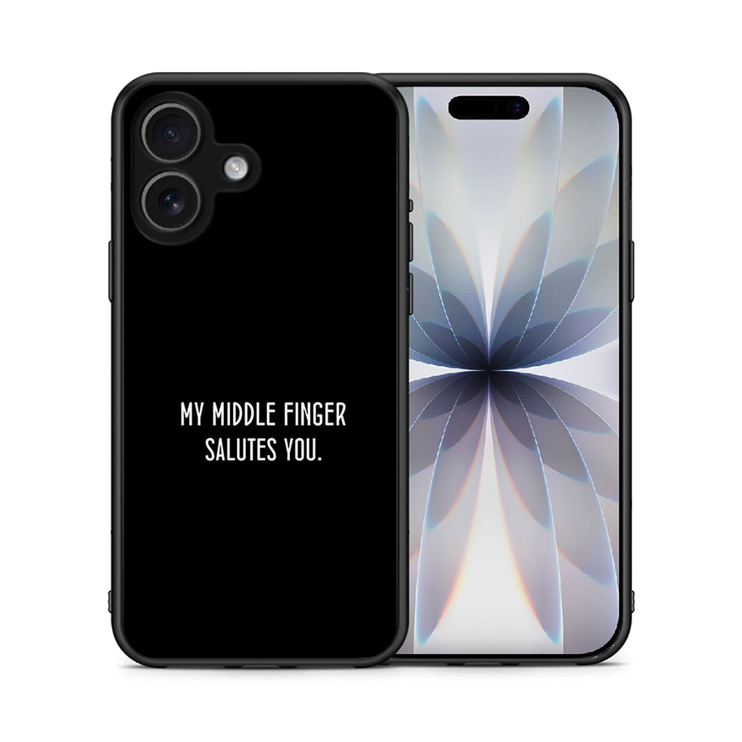 Θήκη iPhone 17 Salute από τη Smartfits με σχέδιο στο πίσω μέρος και μαύρο περίβλημα | iPhone 17 Salute case with colorful back and black bezels