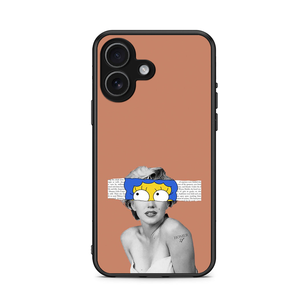 iPhone 17 Sim Merilyn θήκη από τη Smartfits με σχέδιο στο πίσω μέρος και μαύρο περίβλημα | Smartphone case with colorful back and black bezels by Smartfits
