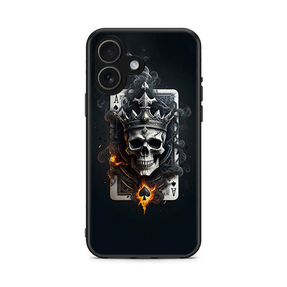iPhone 17 Skull King Ace θήκη από τη Smartfits με σχέδιο στο πίσω μέρος και μαύρο περίβλημα | Smartphone case with colorful back and black bezels by Smartfits