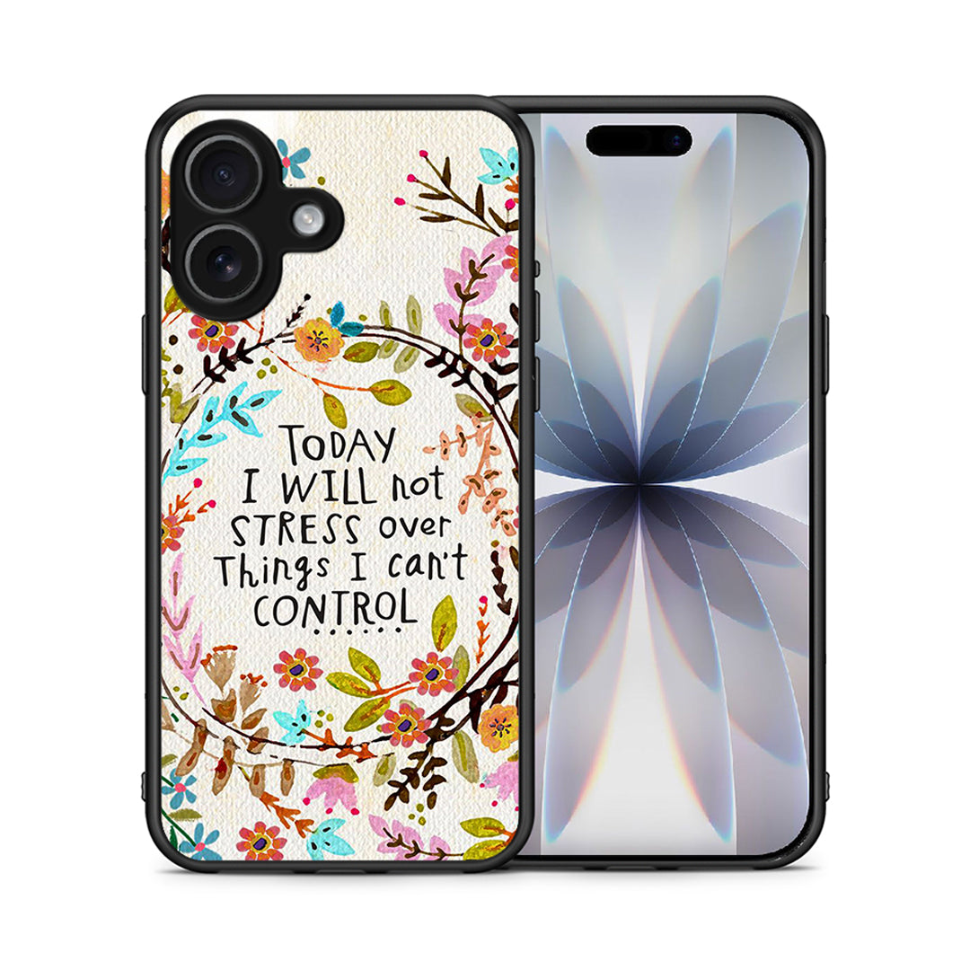 Θήκη iPhone 17 Stress Over από τη Smartfits με σχέδιο στο πίσω μέρος και μαύρο περίβλημα | iPhone 17 Stress Over case with colorful back and black bezels