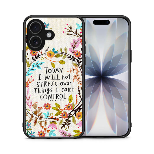 Θήκη iPhone 17 Stress Over από τη Smartfits με σχέδιο στο πίσω μέρος και μαύρο περίβλημα | iPhone 17 Stress Over case with colorful back and black bezels