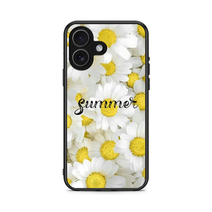 iPhone 17 Summer Daisies Θήκη από τη Smartfits με σχέδιο στο πίσω μέρος και μαύρο περίβλημα | Smartphone case with colorful back and black bezels by Smartfits