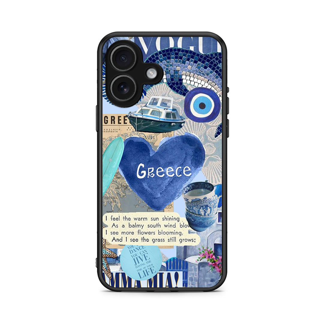 iPhone 17 Summer In Greece Θήκη από τη Smartfits με σχέδιο στο πίσω μέρος και μαύρο περίβλημα | Smartphone case with colorful back and black bezels by Smartfits
