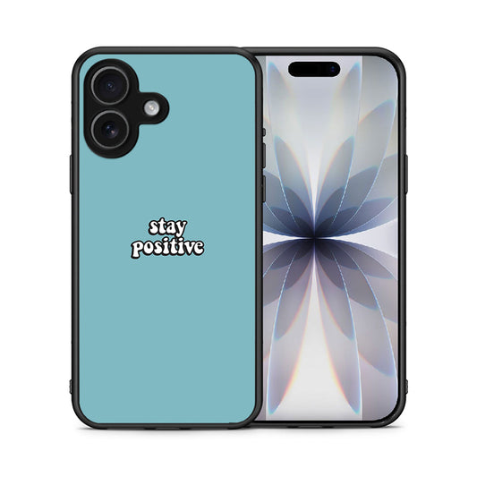 Θήκη iPhone 17 Positive Text από τη Smartfits με σχέδιο στο πίσω μέρος και μαύρο περίβλημα | iPhone 17 Positive Text case with colorful back and black bezels