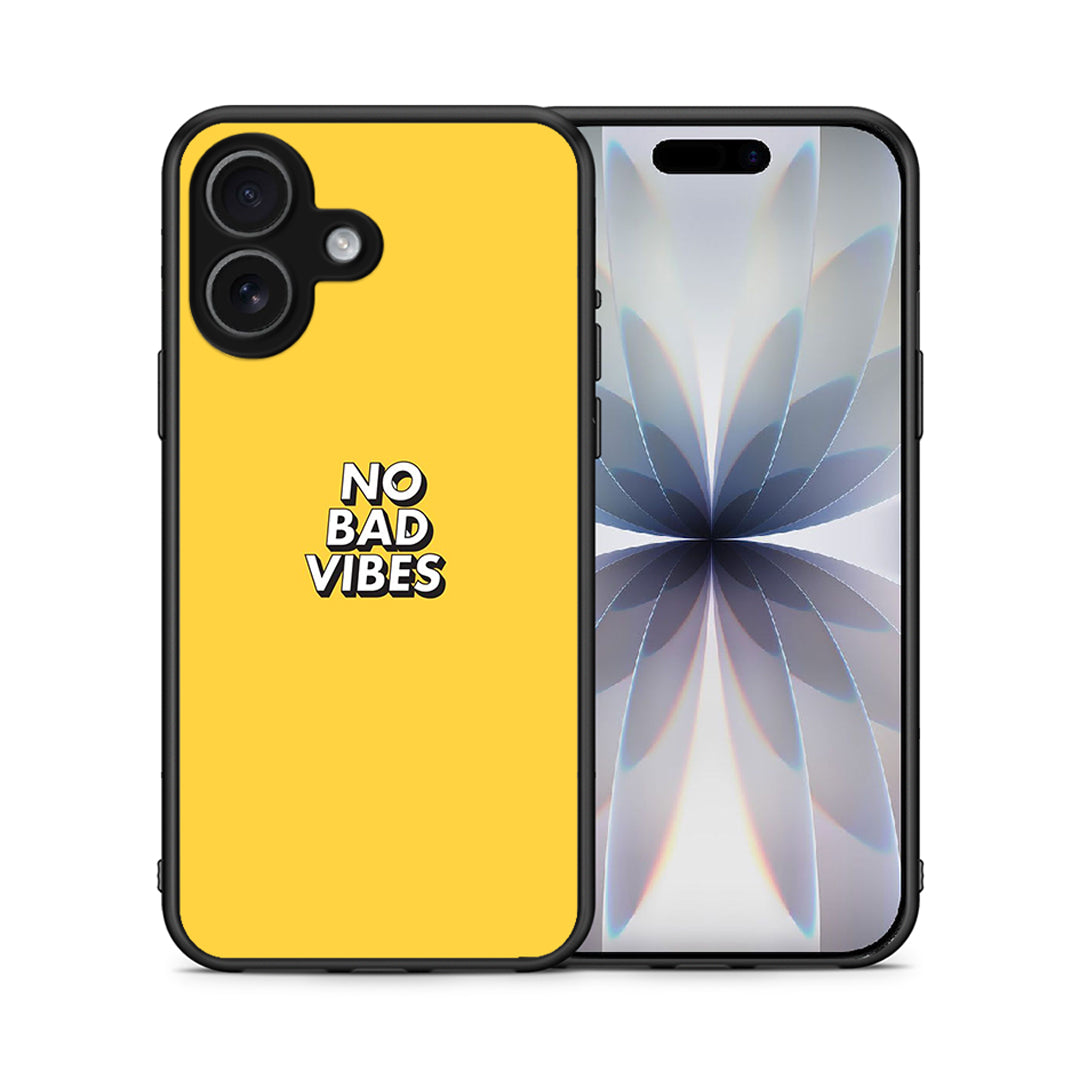 Θήκη iPhone 17 Vibes Text από τη Smartfits με σχέδιο στο πίσω μέρος και μαύρο περίβλημα | iPhone 17 Vibes Text case with colorful back and black bezels