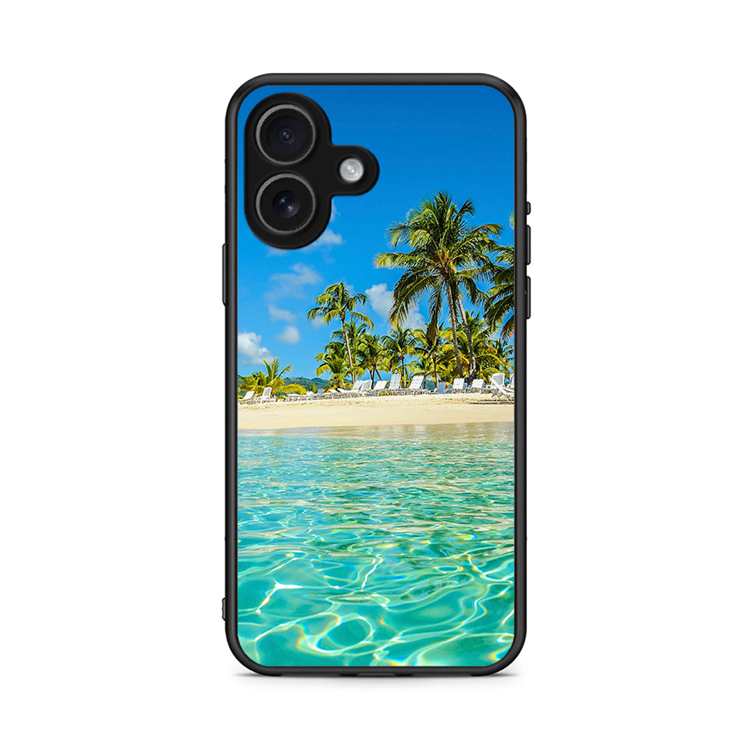 iPhone 17 Tropical Vibes Θήκη από τη Smartfits με σχέδιο στο πίσω μέρος και μαύρο περίβλημα | Smartphone case with colorful back and black bezels by Smartfits