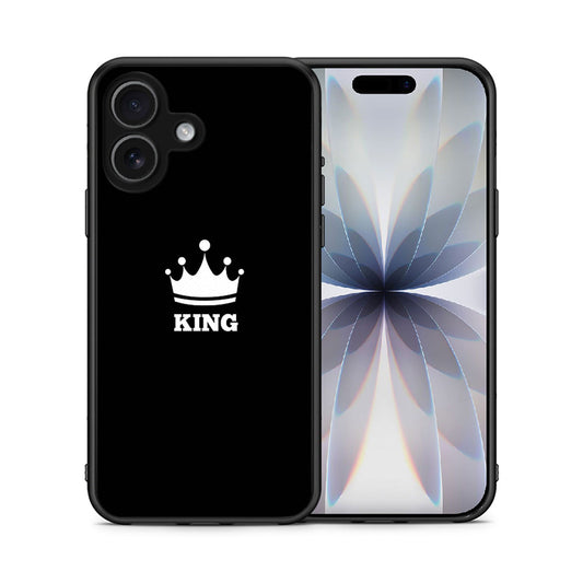 Θήκη iPhone 17 King Valentine από τη Smartfits με σχέδιο στο πίσω μέρος και μαύρο περίβλημα | iPhone 17 King Valentine case with colorful back and black bezels