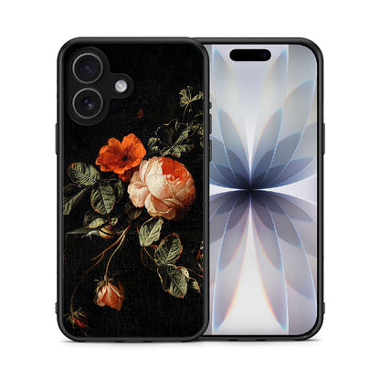 Θήκη iPhone 17 Vintage Roses από τη Smartfits με σχέδιο στο πίσω μέρος και μαύρο περίβλημα | iPhone 17 Vintage Roses case with colorful back and black bezels