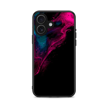 4 - iPhone 17 Pink Black Watercolor case, cover, bumper